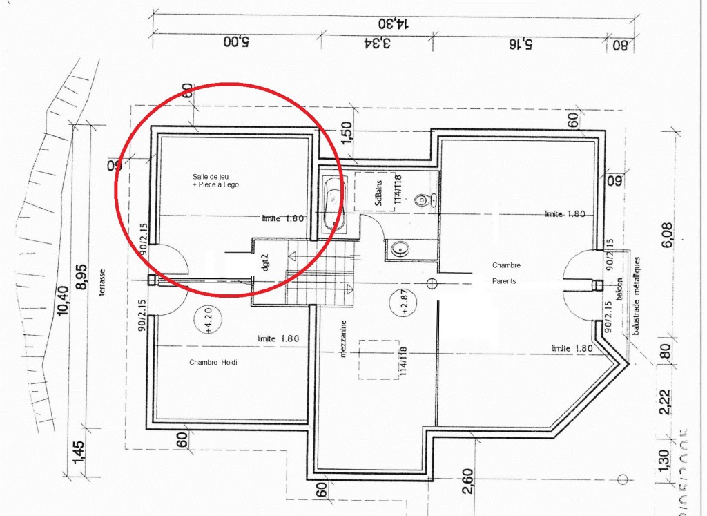 PLAN ETAGE 2 ET 3 avec pièce à Lego